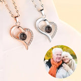 Customized Photo Projection Heart Necklace