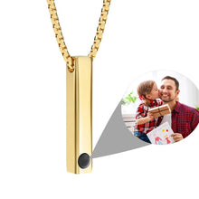 Load image into Gallery viewer, Custom Personalized  Projection Photo Bar Necklace