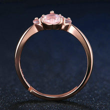 Load image into Gallery viewer, Cutest Paw Natural Rose Quartz Ring (adjustable to fit any finger)
